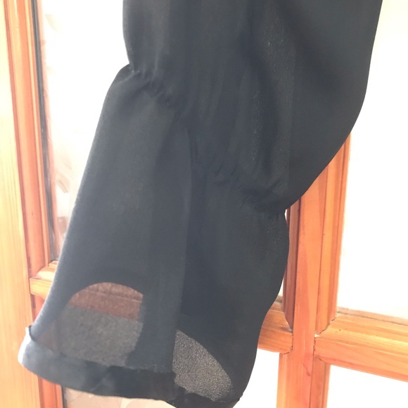 VTG Georgette black blouse - Picture 7 of 8